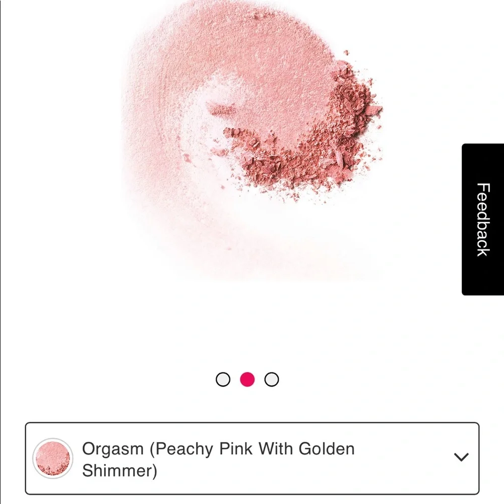 NARS Blush in Orgasm Mini Travel Purse Sz 0.04oz NIB Peachy Pink Golden Shimmer